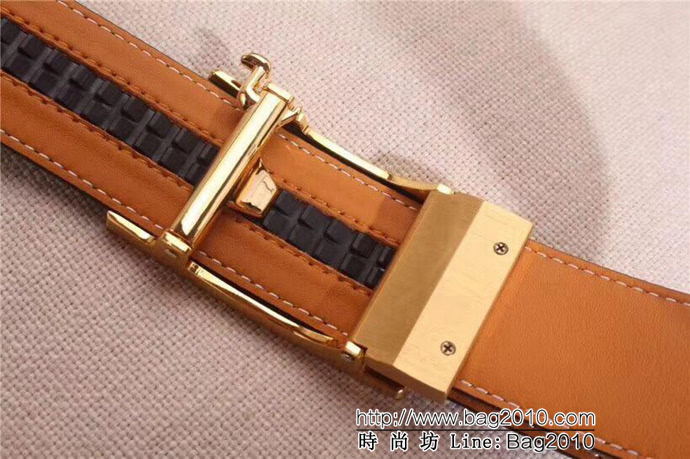 Zegna 傑尼亞 雙面原版進口小牛皮 316精鋼Z字扣 男士皮帶  xfp1230